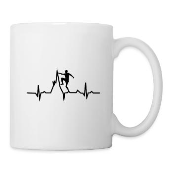 Ecg Heartbeat Graphic Bouldering Mountaineering Bo - Tasse - Weiß - Rechts
