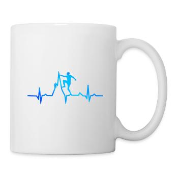 Ecg Heartbeat Graphic Bouldering Mountaineering Bo - Tasse - Weiß - Rechts