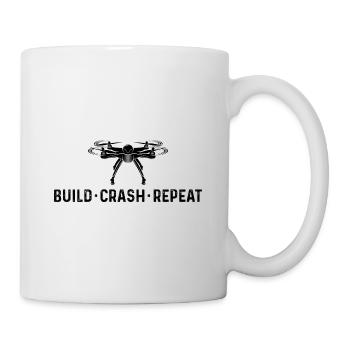 Build Crash Repeat Drone Flying RC Quadcopter Pilo - Mug - white - Right