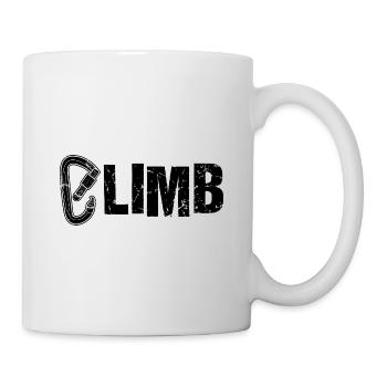 Retro Graphic Climbing Bouldering Rock Climber Mou - Mug - white - Right