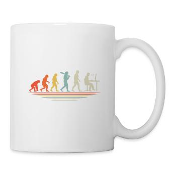 Kaffee-Codierung Evolution Programmierer Entwickler Nerd Coffe - Tasse - Weiß - Rechts