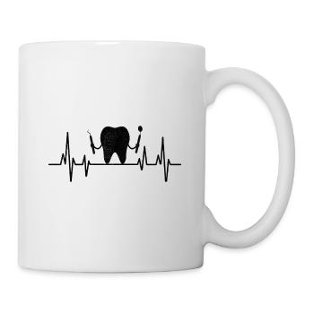 Heartbeat Dentist Dental Dentistry Dentists - Mug - white - Right