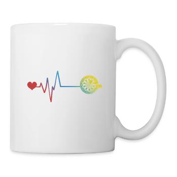 Darts Sport Puls Herzschlag - Tasse - Weiß - Rechts