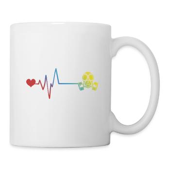 Gas Mask Pulse Heartbeat - Mug - white - Right