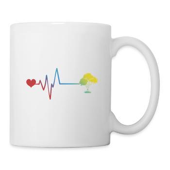 Baum Puls Herzschlag Puls Herzschlag - Tasse - Weiß - Rechts