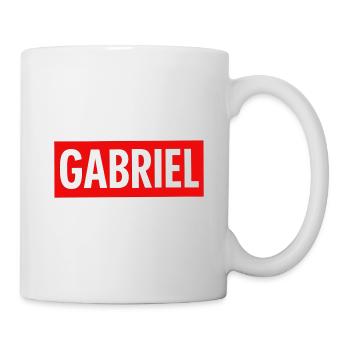  T-shirt prénom GABRIEL – Cadeau stylé et original - Mug blanc - blanc - Droite