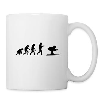 Ski Skiing Evolution Ski Holiday Apres Ski Snow - Mug - white - Right