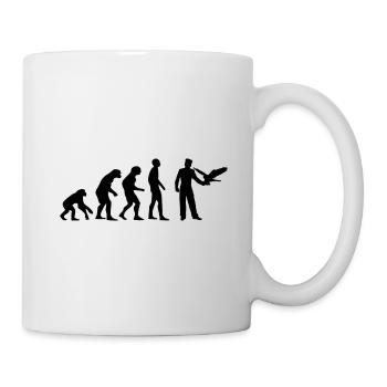 Fauconnerie Evolution Fauconnier animal gardien des animaux - Mug blanc - blanc - Droite