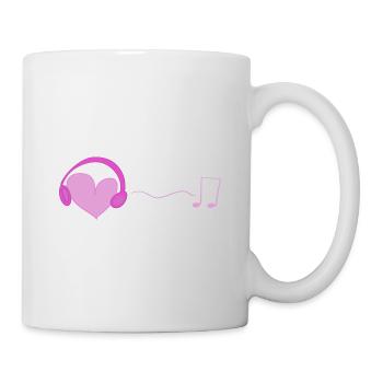 musik herz - Tasse - Weiß - Rechts