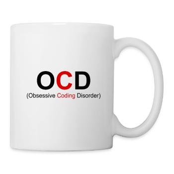 OCD Obsessive Coding Dissorder Programming Program - Tasse - Weiß - Rechts