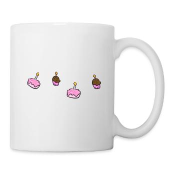 manger des bonbons au muffin à gâteau - Mug blanc - blanc - Droite