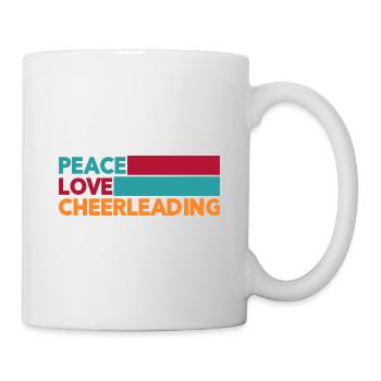 Peace Love Cheer Cheerleading Cheerdance Sports Tu - Tasse - Weiß - Rechts