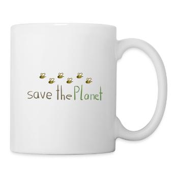 save the planet bees nature conservation climate protection - Mug - white - Right