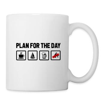 Plan For The Day Sailor Ship Captain Sailing Licen - Tasse - Weiß - Rechts