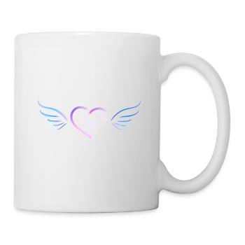 Heart Wings Pink Symbol Love - Mug - white - Right