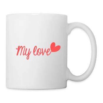 MEIN LIEBLING. ES LEBE DIE MARYS. JUNGGESELLINNENABSCHIED. HEILIGER VALENTIN - Tasse - Weiß - Rechts
