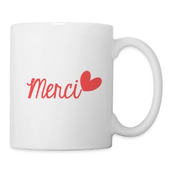 MERCI. THANKS. THANK YOU. ANNIVERSAIRE. NAISSANCE. - Mug blanc - blanc - Droite
