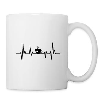 Ecg Heartbeat Graphic Tea Drinking Tea Lover Tea B - Tasse - Weiß - Rechts