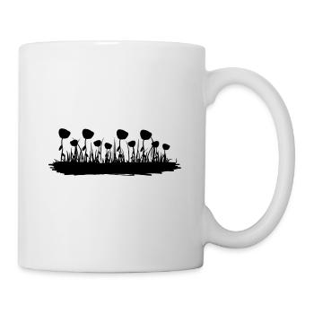 Grass soil nature green flowers - Mug - white - Right