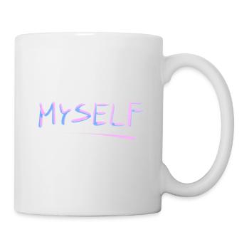 ich mich selbstliebe linie lila - Tasse - Weiß - Rechts