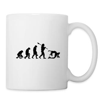 Evolution Graphic Ice Skating Figure Skater Winter - Tasse - Weiß - Rechts