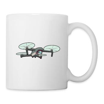 Retro Graphic Drone Flying Quadcopter Pilot RC Dro - Mug - white - Right