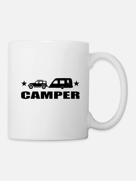 Camping - Tasse - Weiß