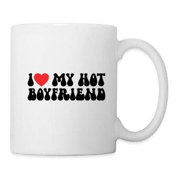 Liebe meinen heißen Freund - Tasse - Weiß - Rechts