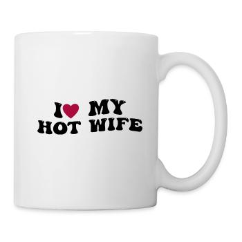 L'amour de ma femme chaude - Mug blanc - blanc - Droite