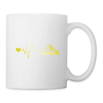 Mountains Pulse Heart - Mug - white - Right