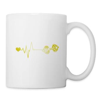 Hantel Puls Liebe - Tasse - Weiß - Rechts