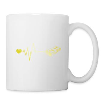 Geld Herzschlag - Tasse - Weiß - Rechts