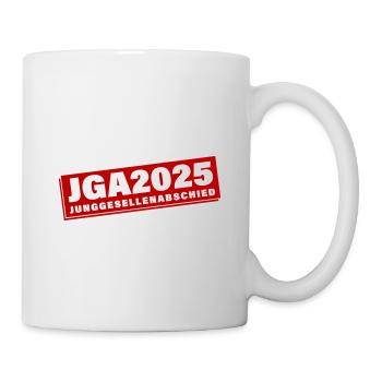 Junggesellen Abschied 2025 JGA - Tasse - Weiß - Rechts