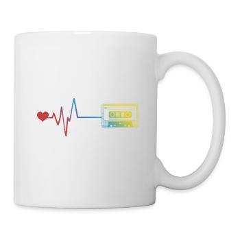 Kassette Puls Herzschlag - Tasse - Weiß - Rechts