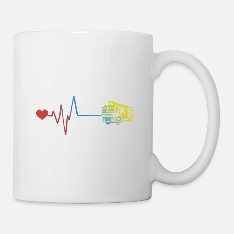 Feuerwehrauto Feuerwehr Puls - Tasse - Weiß