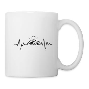 Meer Herzschlag - Tasse - Weiß - Rechts