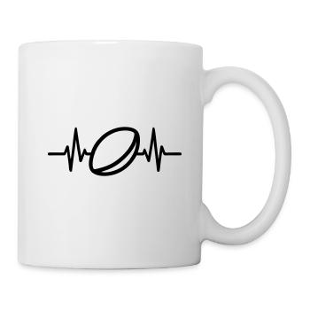 Rugby Battement Cardiaque - Mug blanc - blanc - Droite