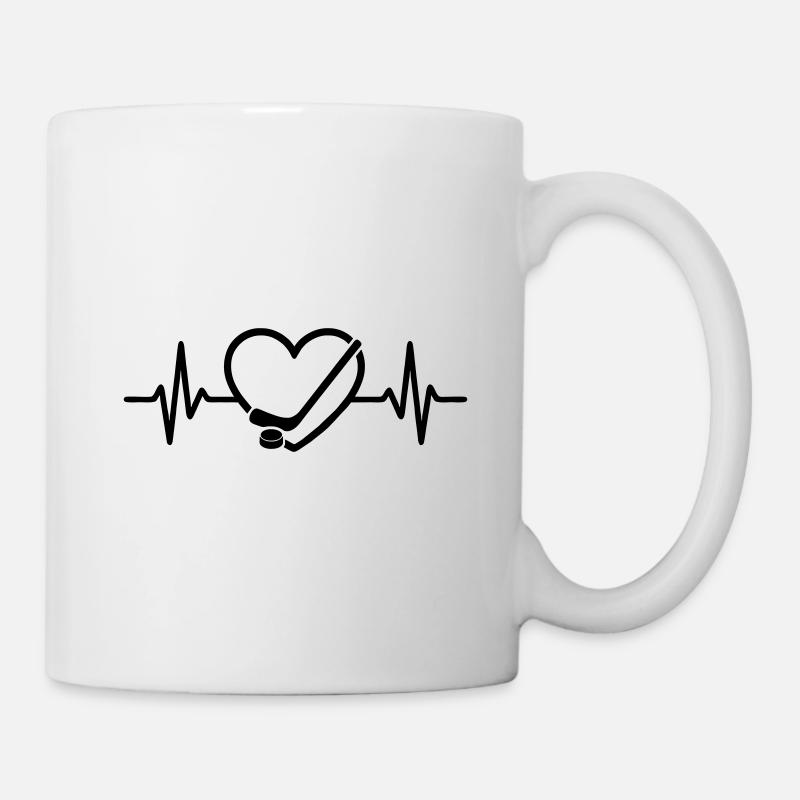 Hockey Cœur - Mug blanc - blanc
