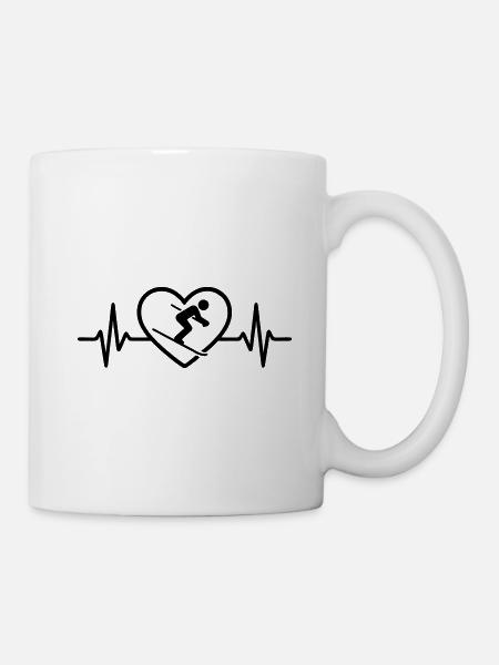 Ski Cœur montagne - Mug blanc - blanc