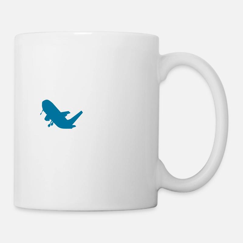 flugzeug - airplane - Tasse - Weiß