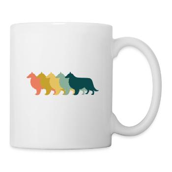 Shetland Sheepdog Retro - Mug - white - Right