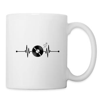 Soul Battements de Coeur Ekg Jazz Disque phonographe Vinyle - Mug blanc - blanc - Droite