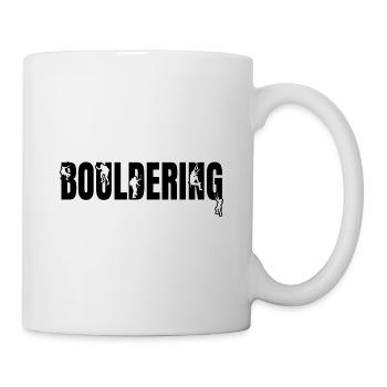 Bouldern Grafik Bergsteiger Felsklettern Boulderin - Tasse - Weiß - Rechts