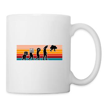 Evolution Of Man Coding Software Developer Program - Tasse - Weiß - Rechts
