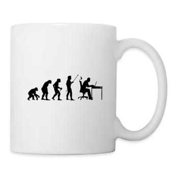 Evolution Of Man Coding Software Developer Program - Tasse - Weiß - Rechts