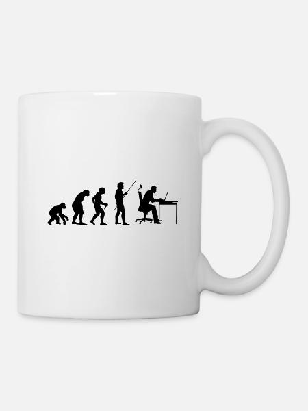 Evolution Of Man Coding Software Developer Program - Tasse - Weiß