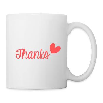 THANK YOU. THANKS. THANK YOU. ANNIVERSARY. BIRTH. - Mug - white - Right