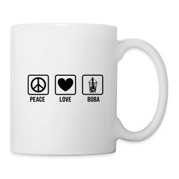 Peace Love Boba Graphic Tea Lover Tea Drinker Bubb - Tasse - Weiß - Rechts