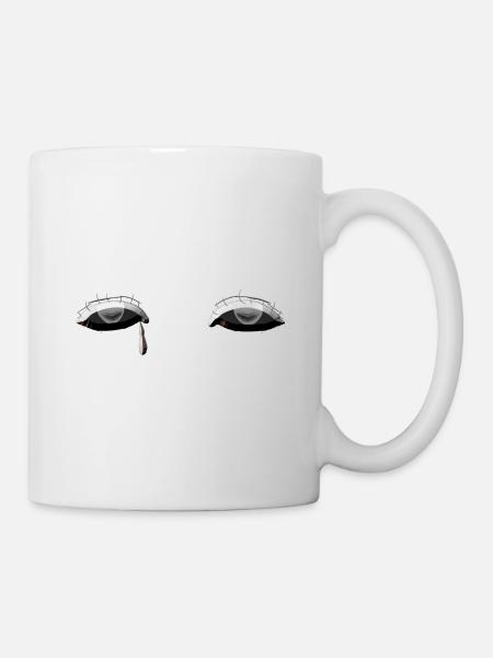 augen dunkel auge träne weinen - Tasse - Weiß
