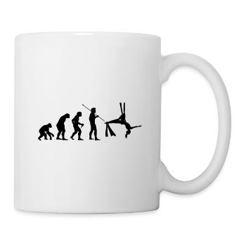 Evolution Graphic Gymnast Gymnastics Acrobat Acrob - Tasse - Weiß - Rechts